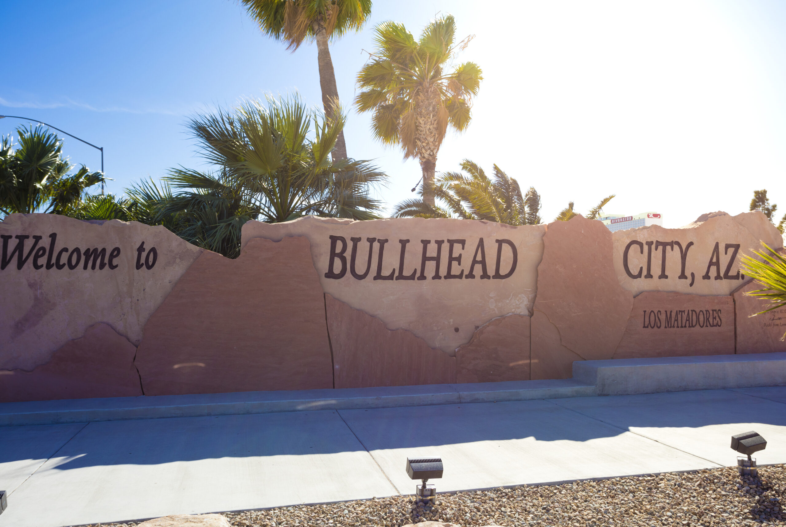 Bullhead City, AZ, USA - February 23, 2016: An editorial stock photo of the 'Welcome to Bullhead City' sign in Arizona.