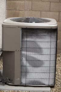 Ice buildup on the heat pump.