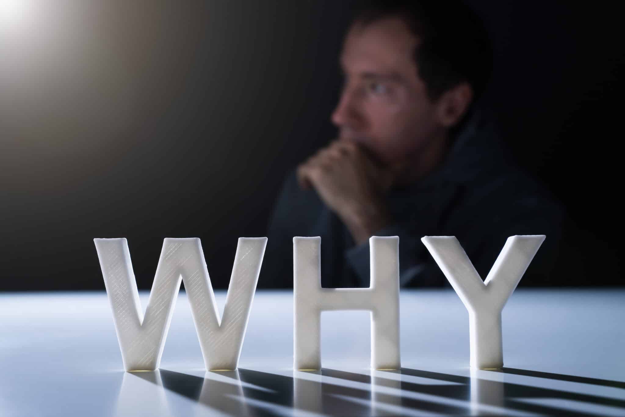 White Why Text With Man Sitting At The Background, Ductwork Inspections.