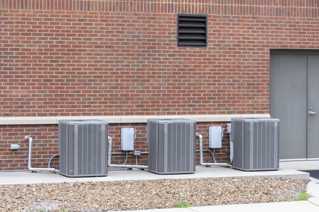 High-Efficiency HVAC Units Outdoor.